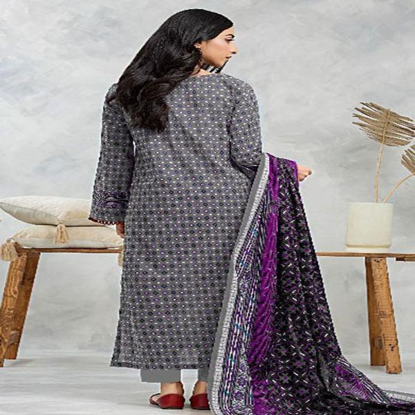 3 Pcs Women's Unstitched Linen Printed Suit