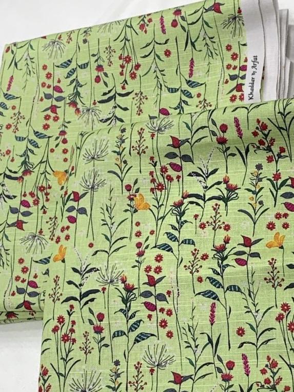 2 Piece Unstitched Khaddar Printed Suit for Women
