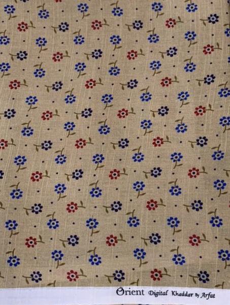 2 Piece Unstitched Khaddar Printed Suit for Women