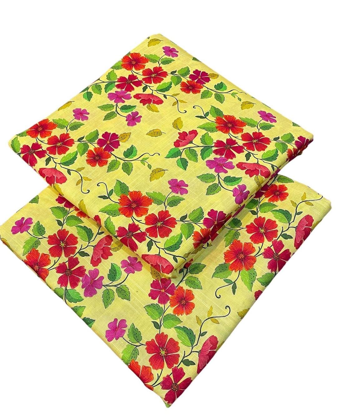 2 Piece Unstitched Khaddar Printed Suit for Women