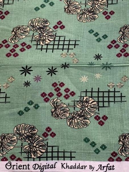 2 Piece Unstitched Khaddar Printed Suit for Women