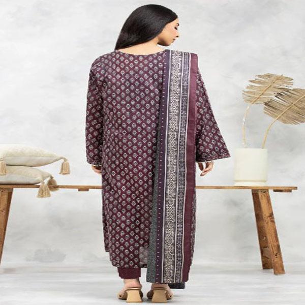3 Pcs Women's Unstitched Linen Printed Suit