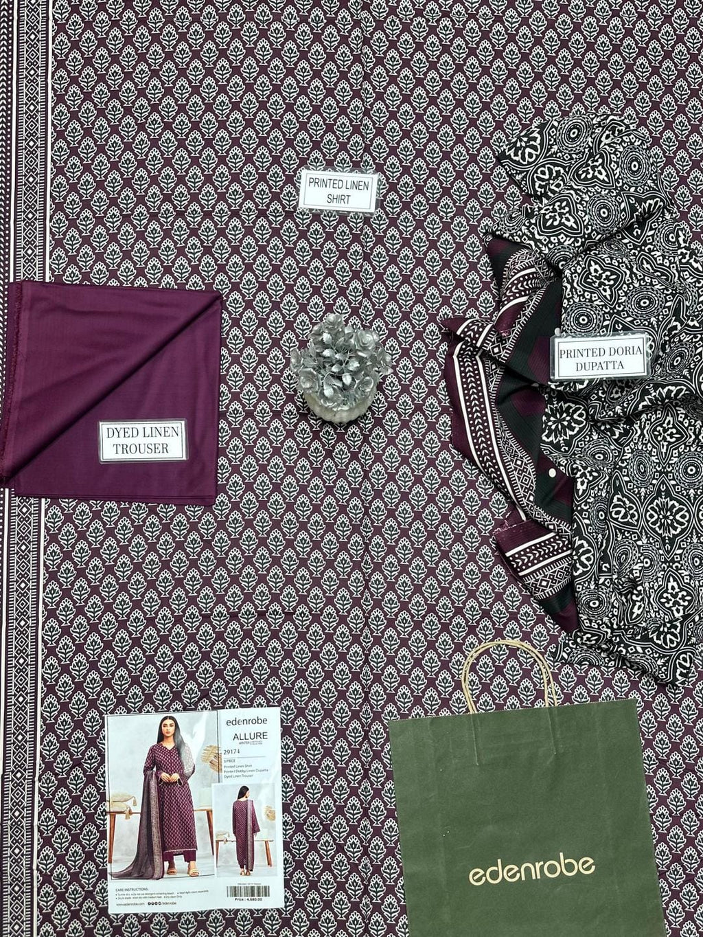 3 Pcs Women's Unstitched Linen Printed Suit