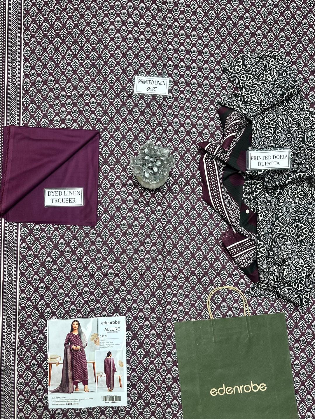 3 Pcs Women's Unstitched Linen Printed Suit
