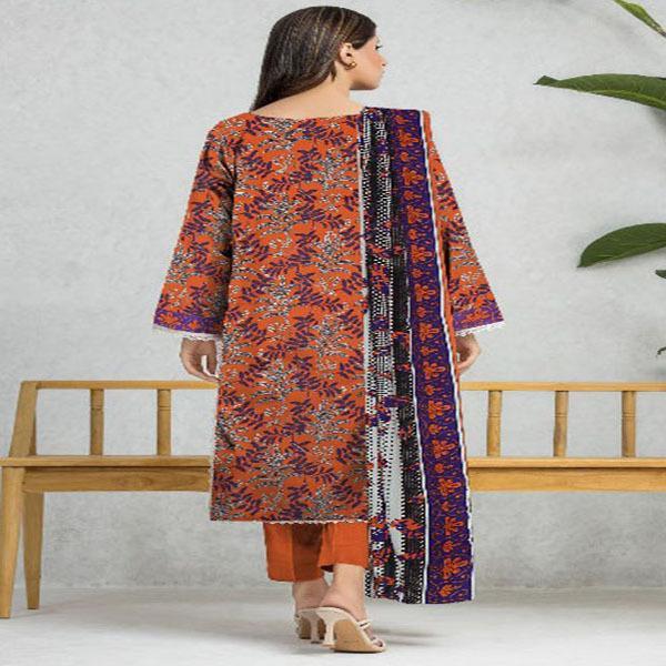3 Pcs Women's Unstitched Linen Printed Suit